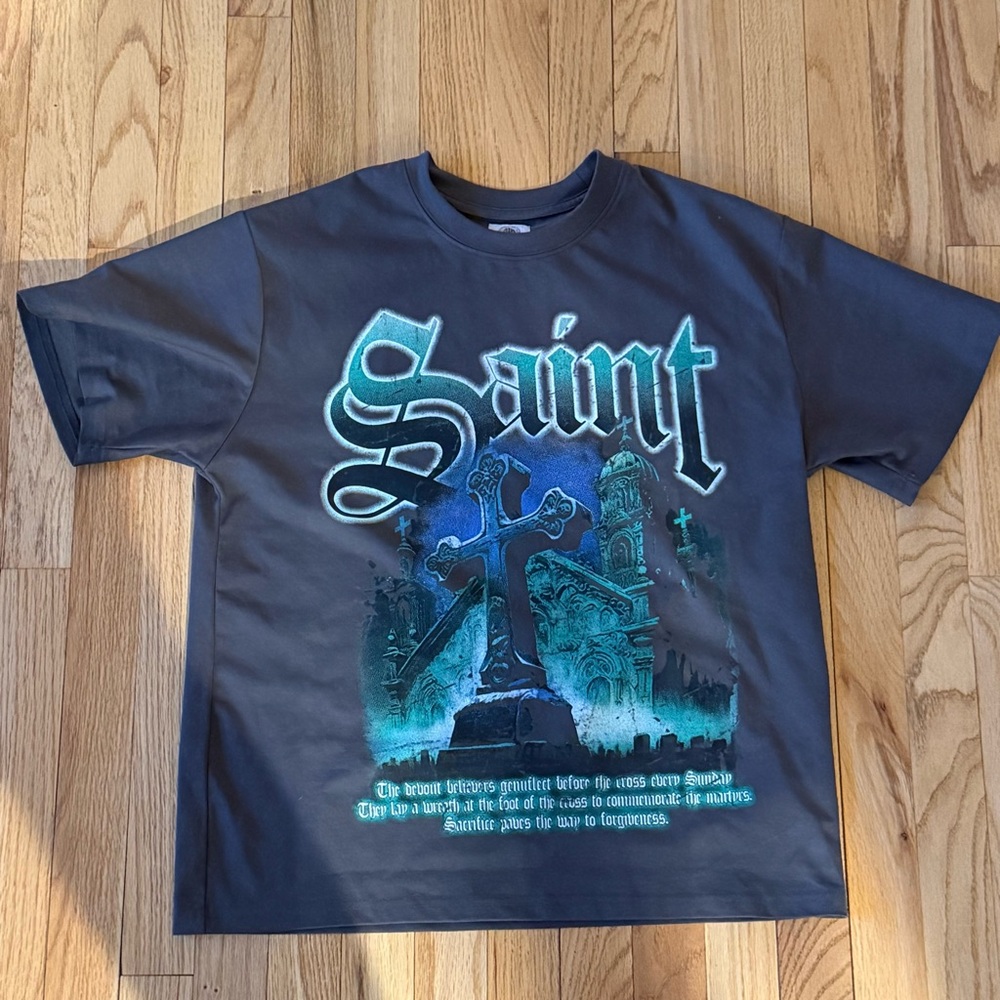 Black Short Sleeve Tee with Vibrant Graphic Design